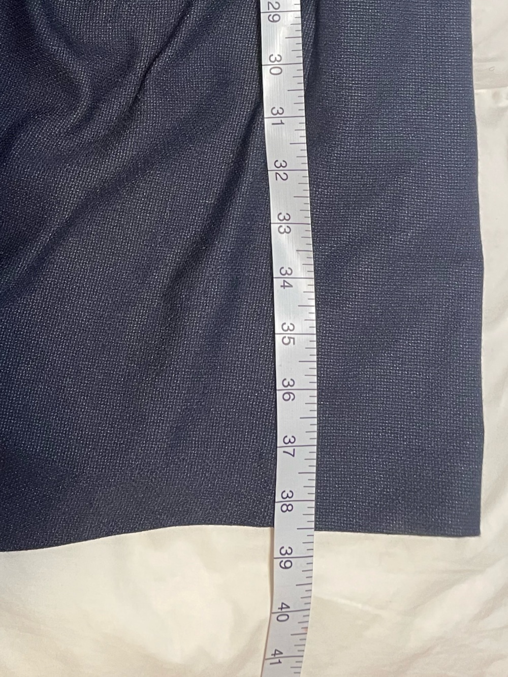Vintage Max Mara Charcoal Sleeveless Midi Dress Wool and Silk Sz 12 - Picture 6 of 7